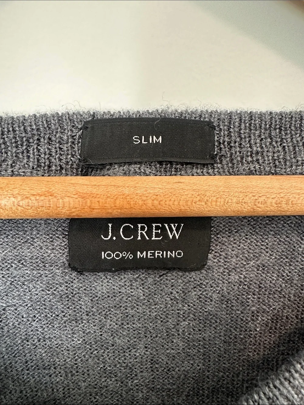 J. Crew Men's Charcoal Gray V-Neck Sweater